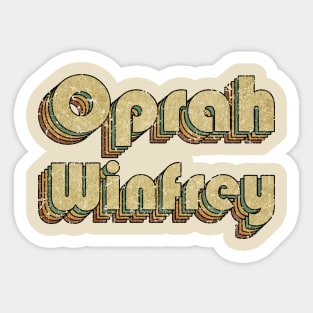 Oprah Winfrey // Vintage Rainbow Typography Style // 70s Sticker